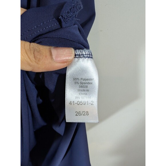 Jessica London Womens Sleeveless Flowy Top Navy Plus 26/28 Mature Lagenlook - Picture 4 of 5